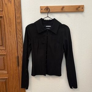 Jacquemus La Montagne collar long sleeve shirt